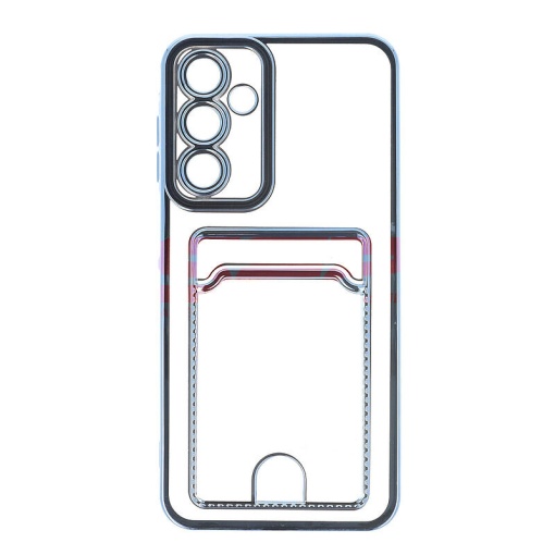 Husa TPU Plating Frame Card Holder Samsung Galaxy A16 5G Blue