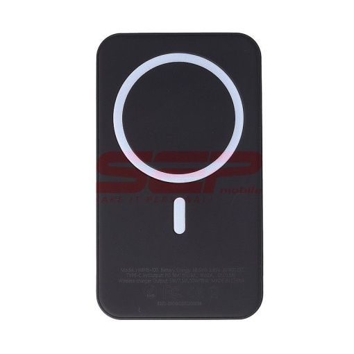 Acumulator universal extern Powerbank Magnetic Wireless Yiikoo 10000mAh 15W BLACK