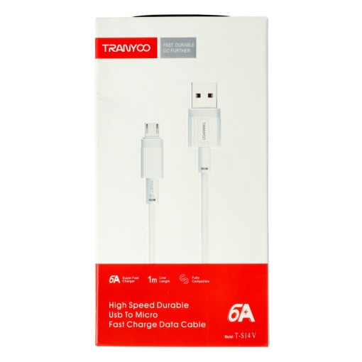 Cablu date USB - Micro-USB Fast Charge 6A TRANYOO T-S14 V