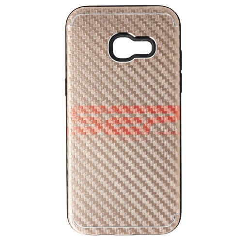 Husa ALU Carbon Samsung Galaxy A3 2017 Gold