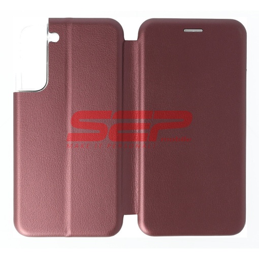 Husa FlipCover Round Samsung Galaxy S22 Plus Wine