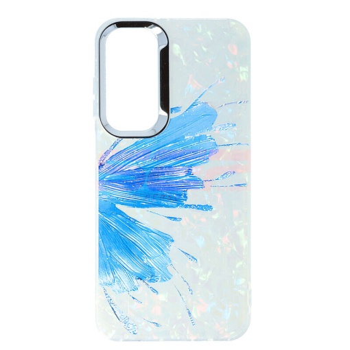 Husa silicon Aurora Shell Samsung Galaxy A25 Blue Butterfly