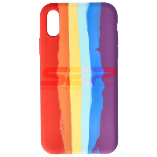 Husa silicon High Copy Rainbow Apple iPhone XS Max
