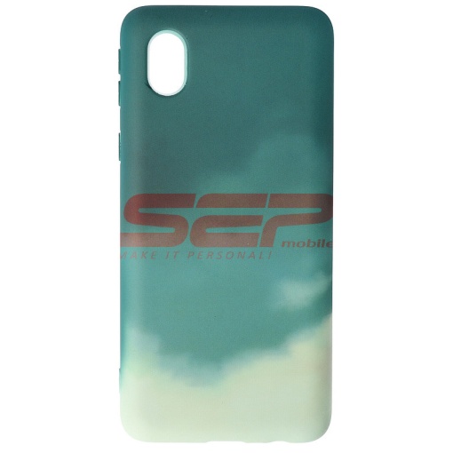 Husa silicon Watercolor Samsung Galaxy A01 Core Turquoise