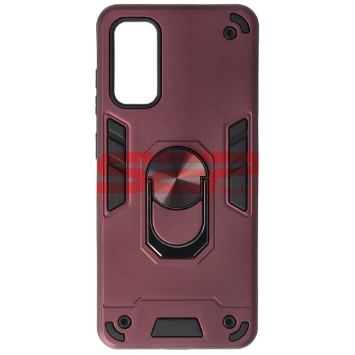 Husa TPU+PC Armor Ring Case Samsung Galaxy S20 Wine