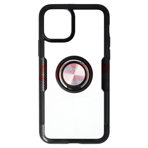 Husa TPU+PC Carbon Ring Case Apple iPhone 11 Pro Black
