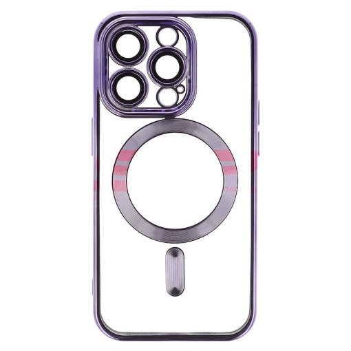 Husa TPU Plating Frame Magnetic Magsafe Apple iPhone 14 Pro Deep Purple