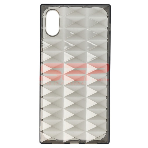 Husa TPU Square 3D Diamond Apple iPhone X / XS GREY