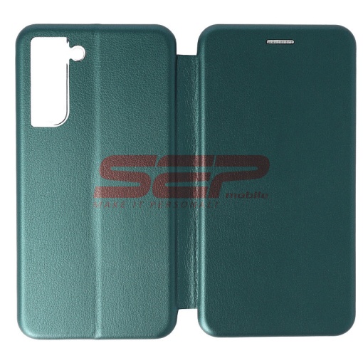 Husa FlipCover Round Samsung Galaxy S21 FE Sea Green