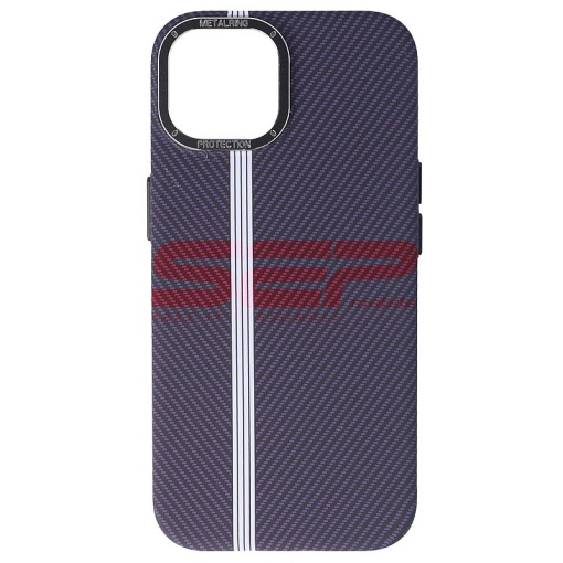 Husa PC MetalRing Carbon Apple iPhone 15 Purple