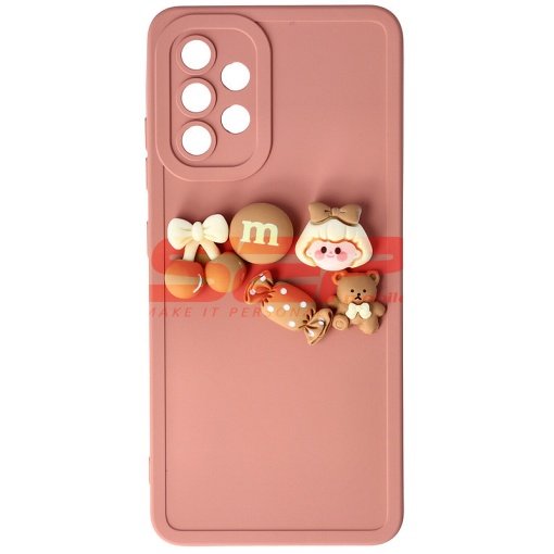 Husa silicon 3D Cartoon Samsung Galaxy A32 4G Pink Candy