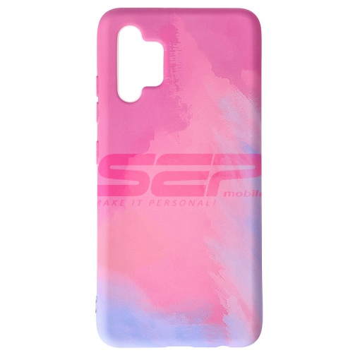 Husa silicon Watercolor Samsung Galaxy A32 Purplish Red
