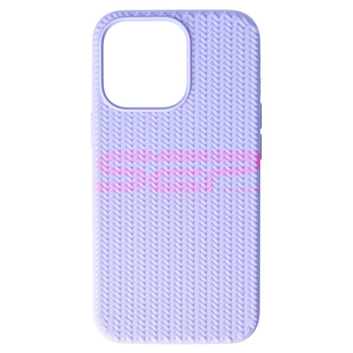 Husa silicon Woven Texture Apple iPhone 13 Pro Lavender