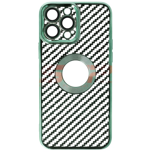 Husa TPU Luxury Carbon Fiber Apple iPhone 13 Pro Max Green