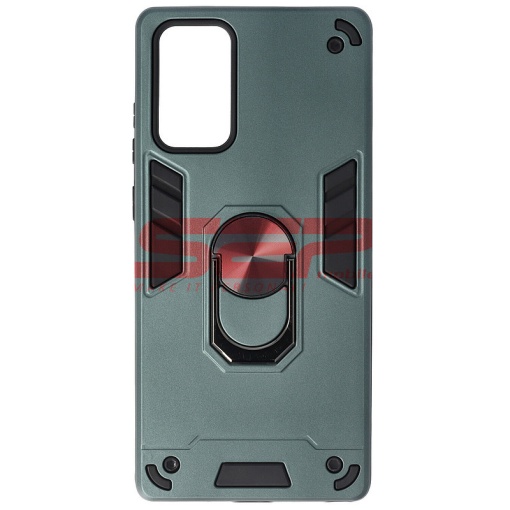 Husa TPU+PC Armor Ring Case Samsung Galaxy Note 20 Midnight Green