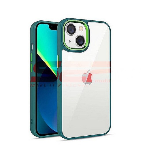 Husa TPU+PC Shell Clear Cover Apple iPhone 14 Pro Max Green