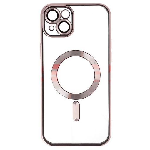 Husa TPU Plating Frame Magnetic Magsafe Apple iPhone 15 Plus Pink