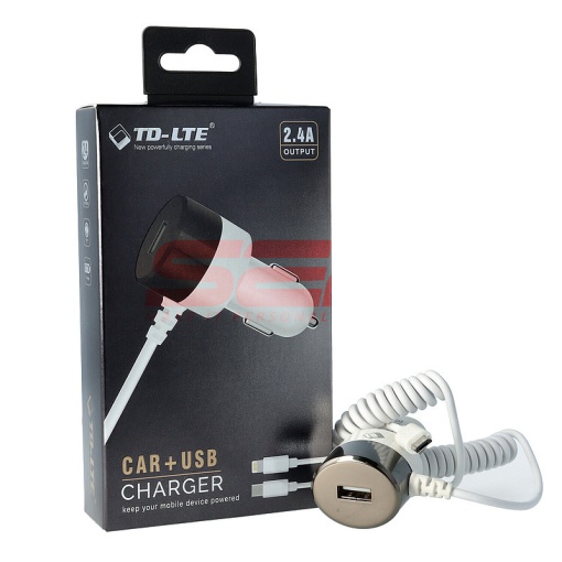 Incarcator auto Dual cu cablu micro-USB si port USB TD-C42