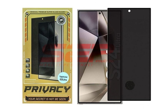 Folie protectie display sticla Privacy FingerPrint Unlock Samsung Galaxy S25 Edge Black