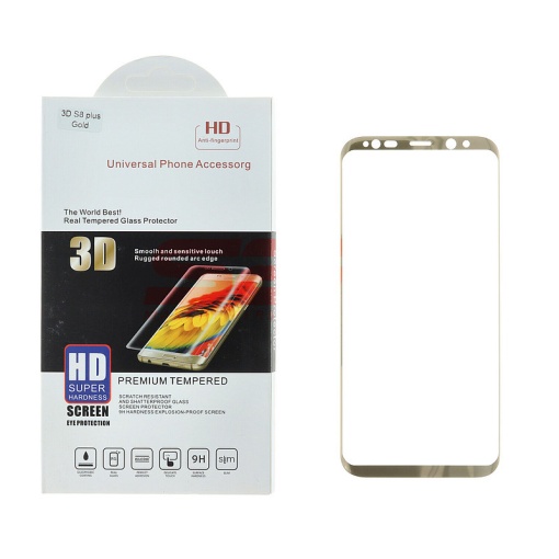 Geam protectie display sticla 3D Samsung Galaxy S8 Plus GOLD