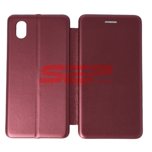 Husa FlipCover Round Samsung Galaxy A01 Core Wine