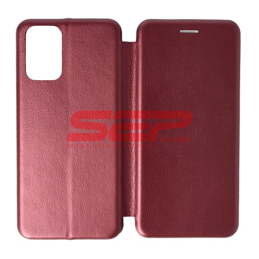 Husa FlipCover Round Xiaomi Redmi Note 10 4G Wine