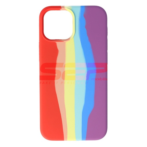 Husa silicon High Copy Rainbow Apple iPhone 13 mini No. 01