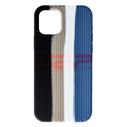 Husa silicon Woven Texture Apple iPhone 12 Storm
