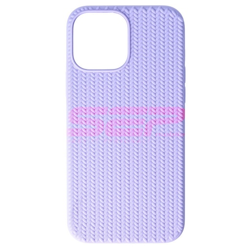 Husa silicon Woven Texture Apple iPhone 13 Pro Max Lavender