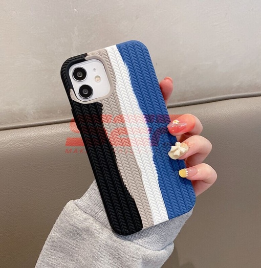 Husa silicon Woven Texture Apple iPhone 13 Storm