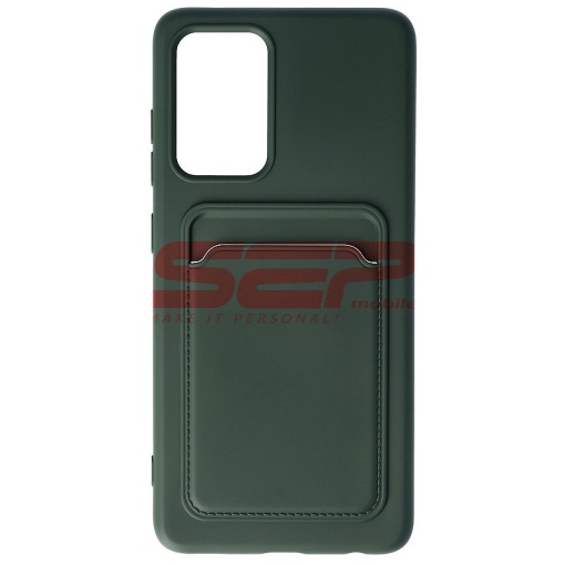 Husa TPU Card Holder Samsung Galaxy A72 Dark Green