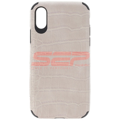 Husa TPU Leather Crocodile Apple iPhone X / XS Grey