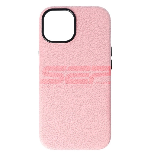 Husa TPU Leather Magsafe Apple iPhone 15 Pink