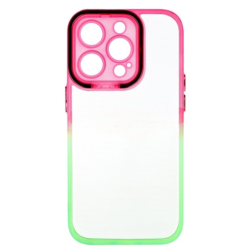 Husa TPU+PC Gradient Frame Apple iPhone 14 Pro Pink-Green