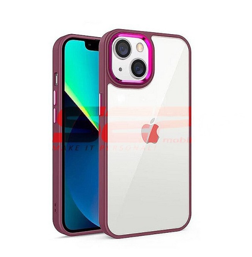Husa TPU+PC Shell Clear Cover Apple iPhone 14 Pro Max Burgundy