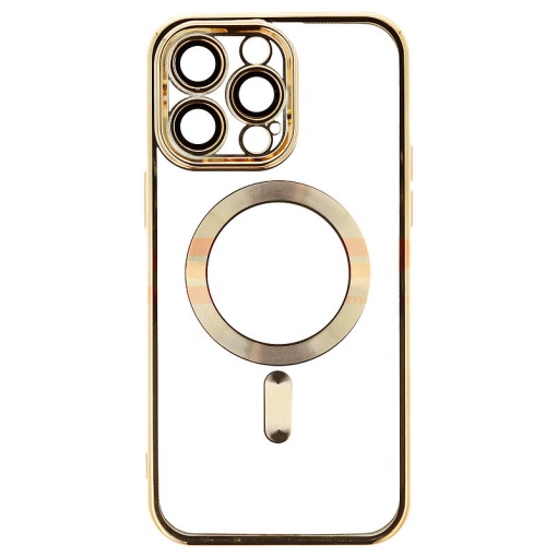 Husa TPU Plating Frame Magnetic Magsafe Apple iPhone 14 Pro Max Gold