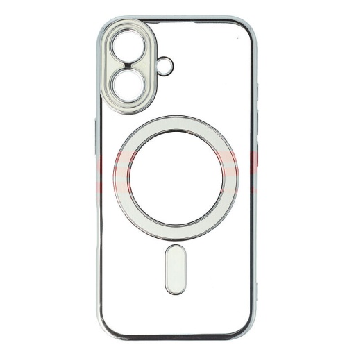 Husa TPU Plating Frame Magnetic Magsafe Apple iPhone 16 White