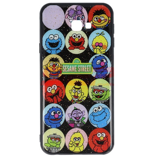 Husa UV Copy Glass Samsung Galaxy J4 Plus Sesame Street