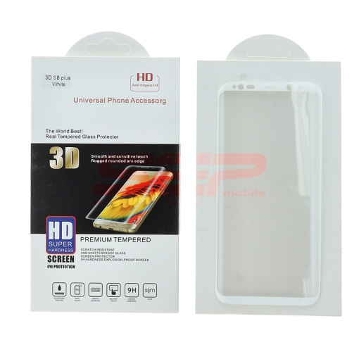Geam protectie display sticla 3D Samsung Galaxy S8 Plus WHITE