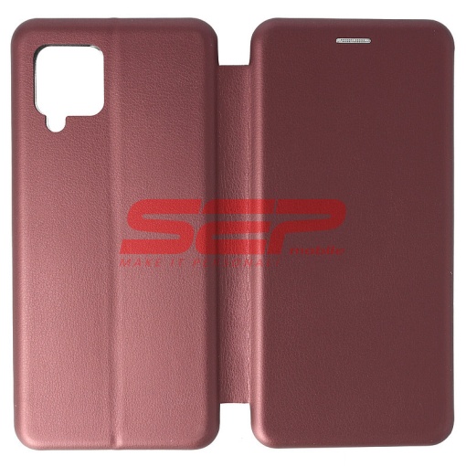 Husa FlipCover Round Samsung Galaxy A42 5G Wine