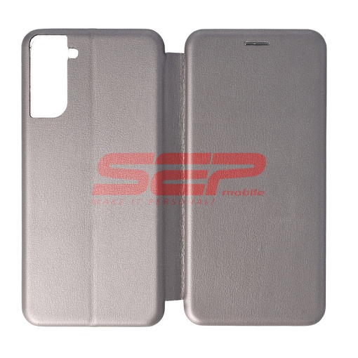 Husa FlipCover Round Samsung Galaxy S21 Plus Fossil Gray