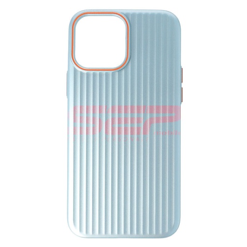 Husa PC Metallic Lines Apple iPhone 13 Pro Max Light Blue
