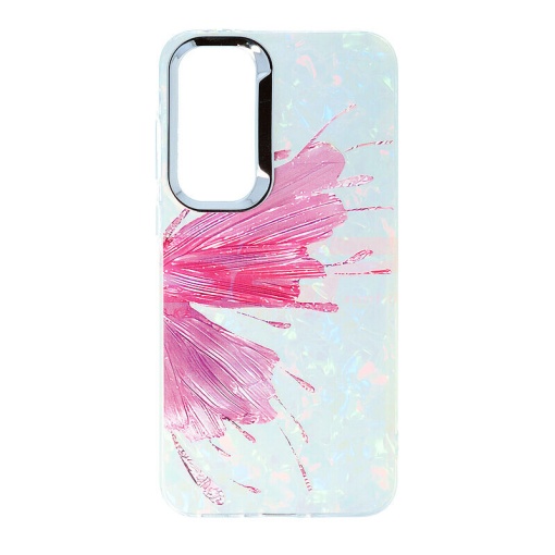 Husa silicon Aurora Shell Samsung Galaxy A35 Purple Butterfly