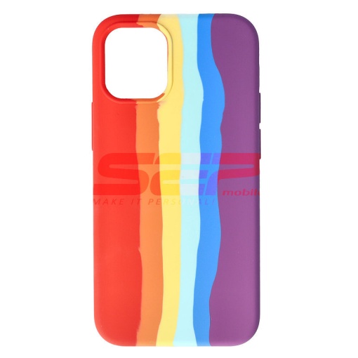 Husa silicon High Copy Rainbow Apple iPhone 12 mini
