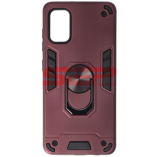Husa TPU+PC Armor Ring Case Samsung Galaxy A41 Wine