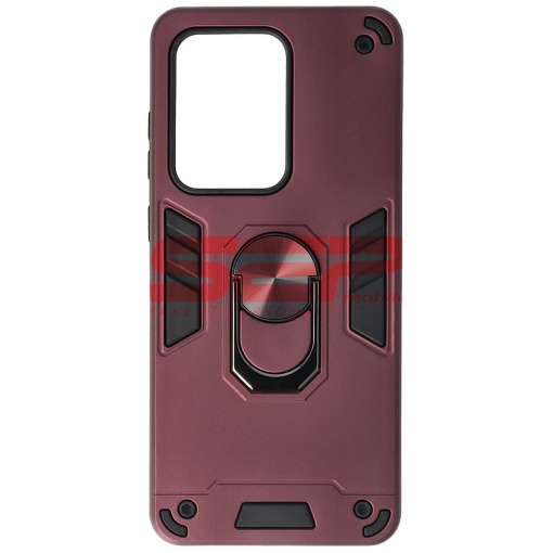 Husa TPU+PC Armor Ring Case Samsung Galaxy S20 Ultra Wine