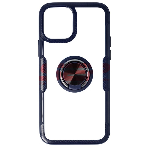 Husa TPU+PC Carbon Ring Case Apple iPhone 12 Blue