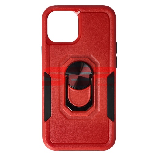 Husa TPU+PC Shockproof Ring Case Apple iPhone 13 mini Red Black