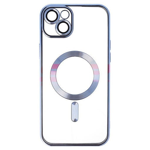 Husa TPU Plating Frame Magnetic Magsafe Apple iPhone 15 Plus Sierra Blue