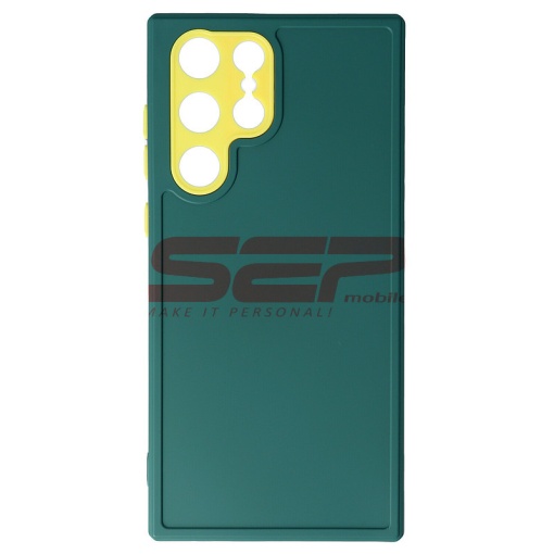 Husa TPU Soft Matte Samsung Galaxy S22 Ultra Midnight Green